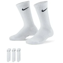 Nike Everyday Crew Sokken 3-Pack Kids Wit Zwart
