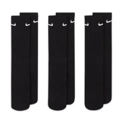 Nike Everyday Cushioned Crew Sportsokken 3-Pack Zwart Wit