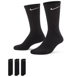 Nike Everyday Cushioned Crew Sportsokken 3-Pack Zwart Wit