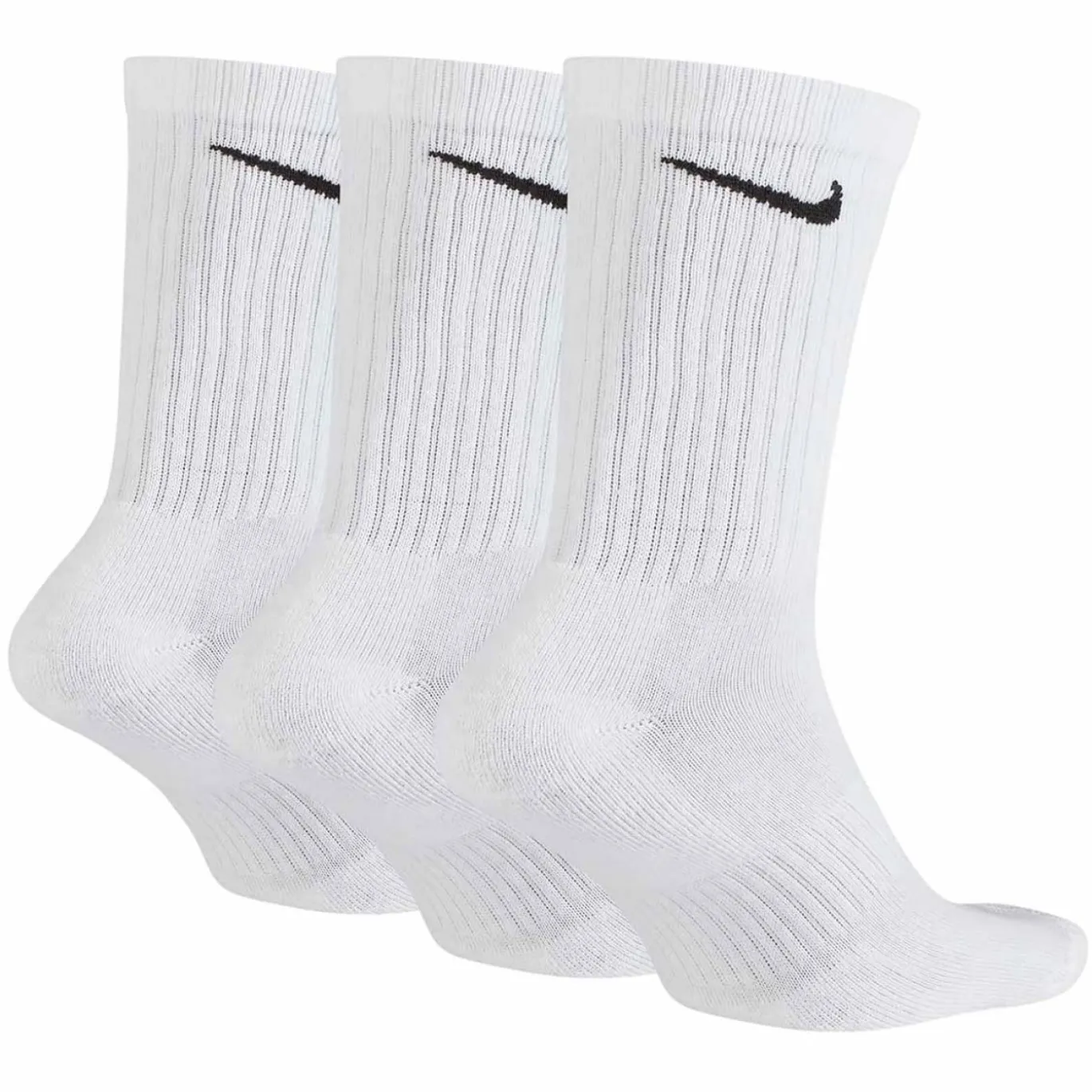 Nike Everyday Cushioned Crew Sportsokken 3-Pack Wit Zwart