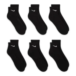 Nike Everyday Cushioned Enkelsokken 6-Pack Zwart Wit