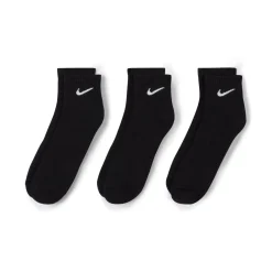 Nike Everyday Cushioned Enkelsokken 3-Pack Zwart Wit