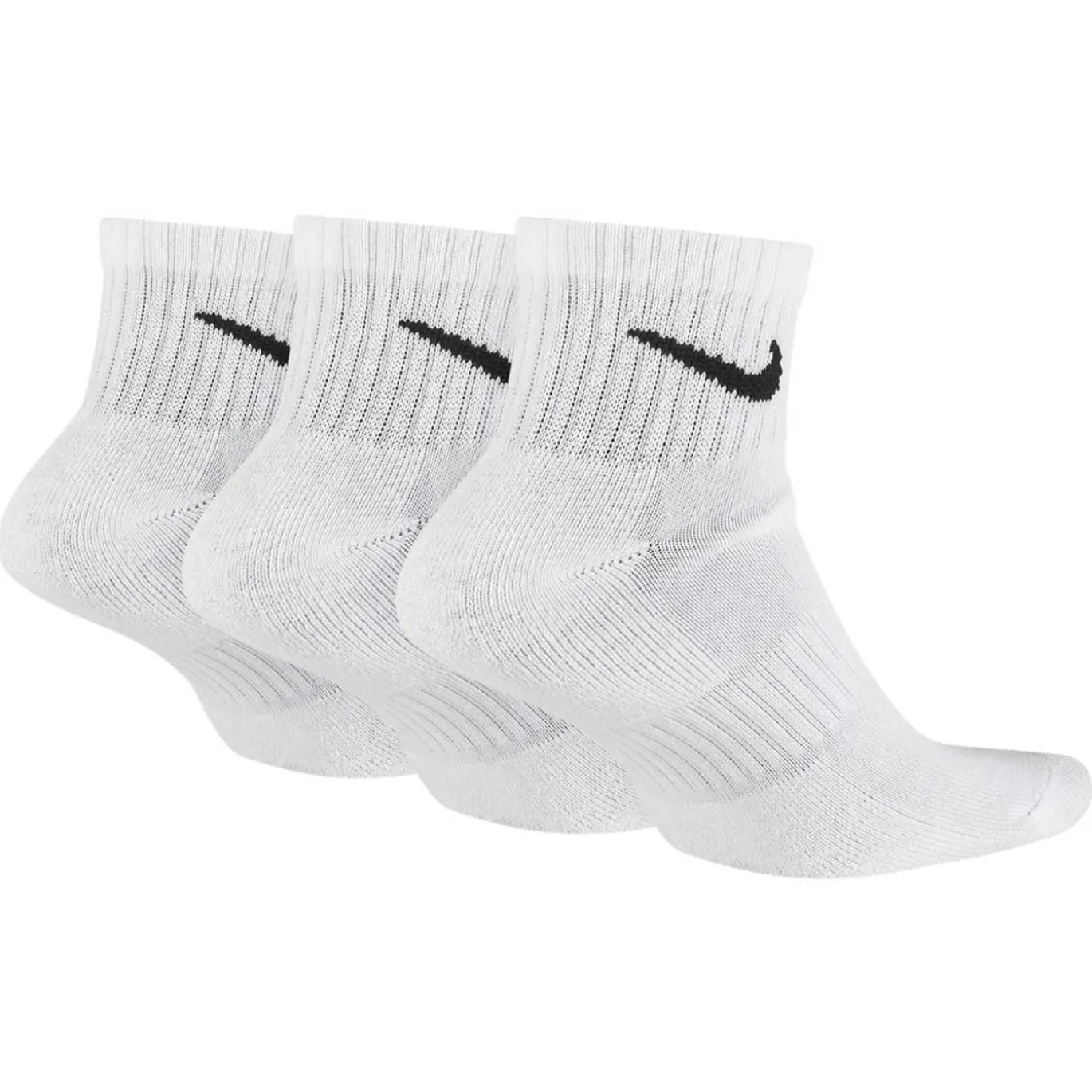 Nike Everyday Cushioned Enkelsokken 3-Pack Wit Zwart