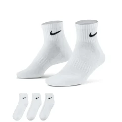 Nike Everyday Cushioned Enkelsokken 3-Pack Wit Zwart