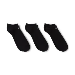 Nike Everyday Cushioned No-Show Sokken 3-Pack Zwart Wit