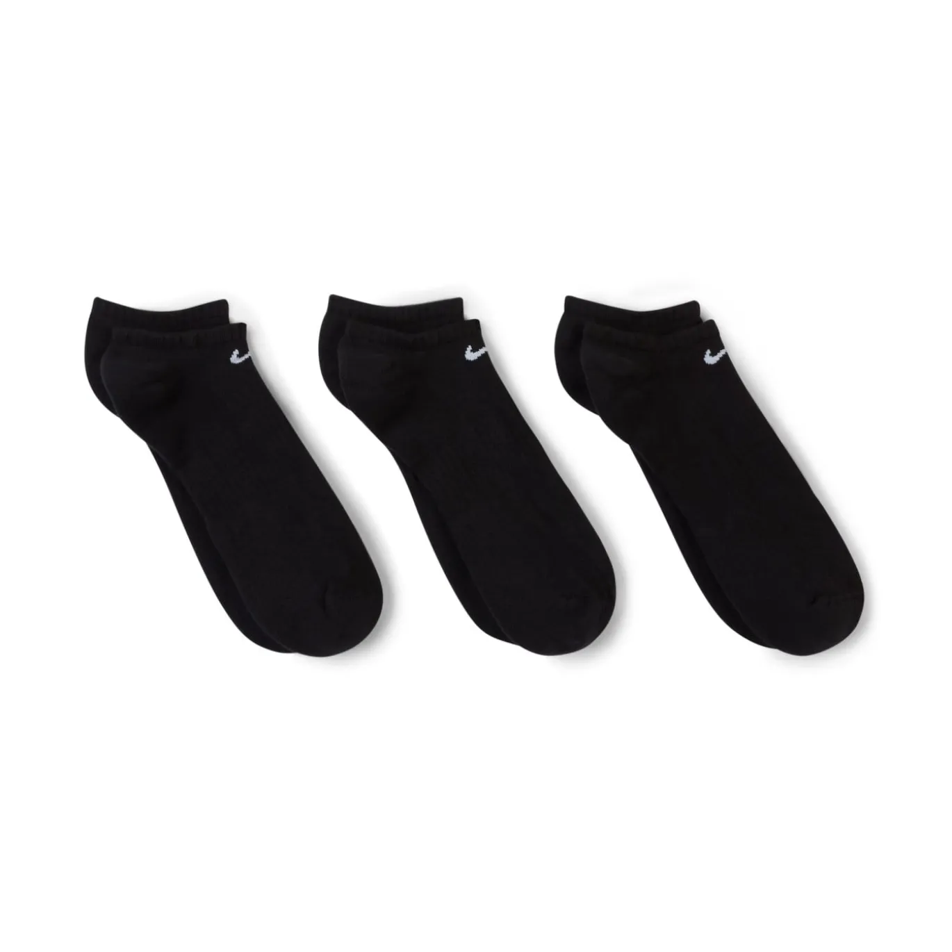 Nike Everyday Cushioned No-Show Sokken 3-Pack Zwart Wit