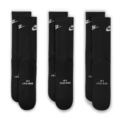 Nike Everyday Elevated Crew Sokken 3-Pack Zwart Wit