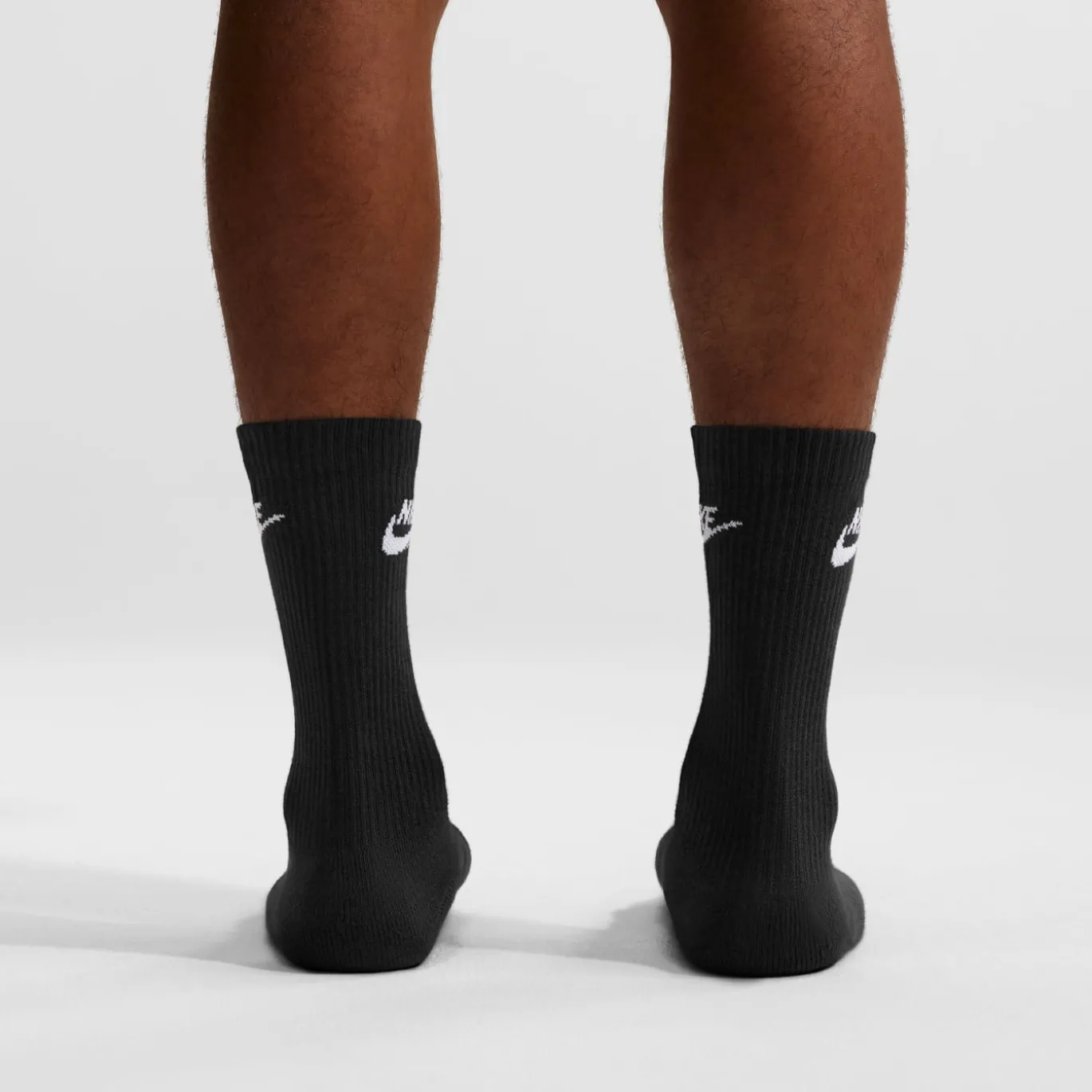 Nike Everyday Elevated Crew Sokken 3-Pack Zwart Wit