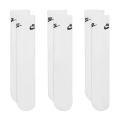 Nike Everyday Elevated Crew Sokken 3-Pack Wit Zwart