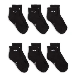 Nike Everyday Enkelsokken 6-Pack Kids Zwart Wit