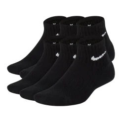 Nike Everyday Enkelsokken 6-Pack Kids Zwart Wit