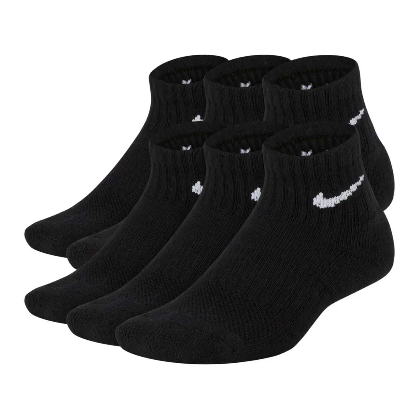 Nike Everyday Enkelsokken 6-Pack Kids Zwart Wit
