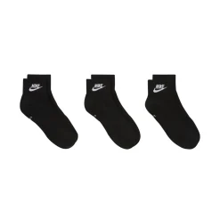 Nike Everyday Essential Enkelsokken 3-Pack Zwart Wit