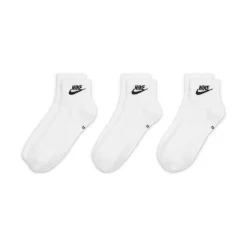 Nike Everyday Essential Enkelsokken 3-Pack Wit Zwart