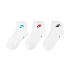 Nike Everyday Essential Enkelsokken 3-Pack Wit Multicolor