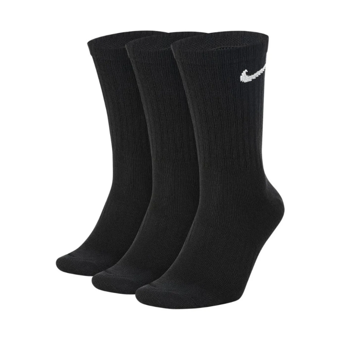 Nike Everyday Lightweight Crew Sportsokken 3-Pack Zwart Wit