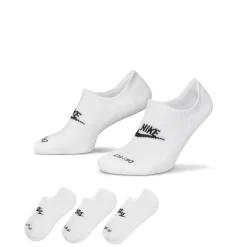 Nike Everyday Plus Cushioned No-Show Sokken 3-Pack Wit Zwart