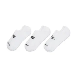 Nike Everyday Plus Cushioned No-Show Sokken 3-Pack Wit Zwart