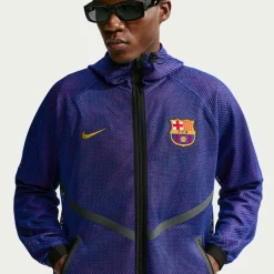 Nike FC Barcelona Anthem Trainingsjack KMC 2026-2027 Donkerblauw Rood Goud