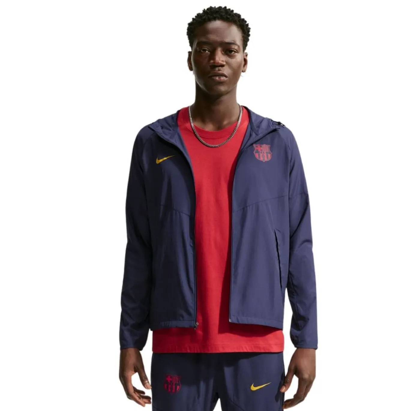 Nike FC Barcelona City Side Trainingspak 2026-2027 Donkerblauw Goudgeel Roze