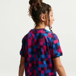 Nike FC Barcelona Pre-Match Trainingsshirt 2026-2027 Kids Rood Donkerblauw Geel