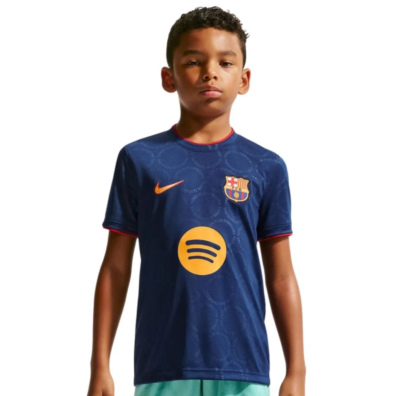 Nike FC Barcelona Pre-Match Trainingsshirt 2026-2027 Kids Blauw Rood Geel