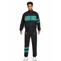 Nike FC Barcelona Repel Woven Trainingspak 1996 Zwart Lichtgroen Goudgeel