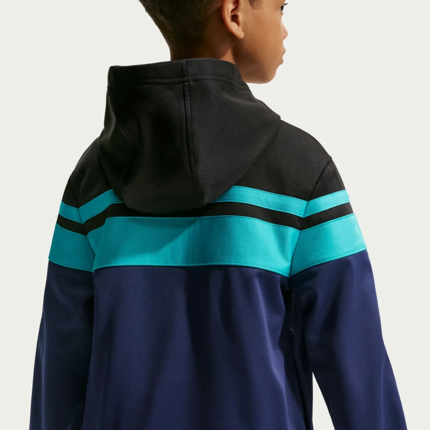 Nike FC Barcelona Sportswear Trainingspak 2026-2027 Kids Zwart Donkerblauw Blauwgroen Goudgeel