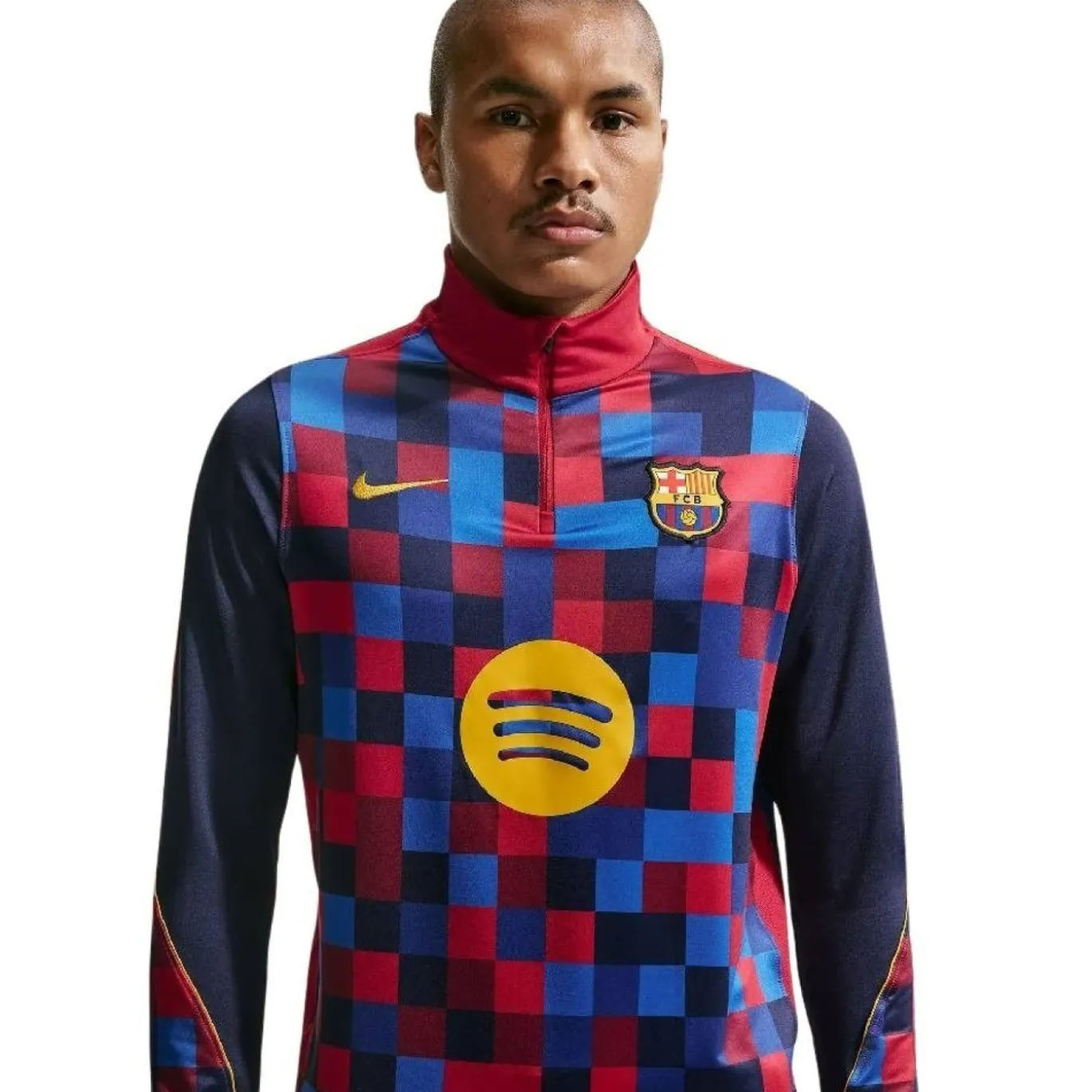 Nike FC Barcelona Strike Pre-Match Trainingstrui 1/4-Zip 2026-2027 Rood Donkerblauw Geel