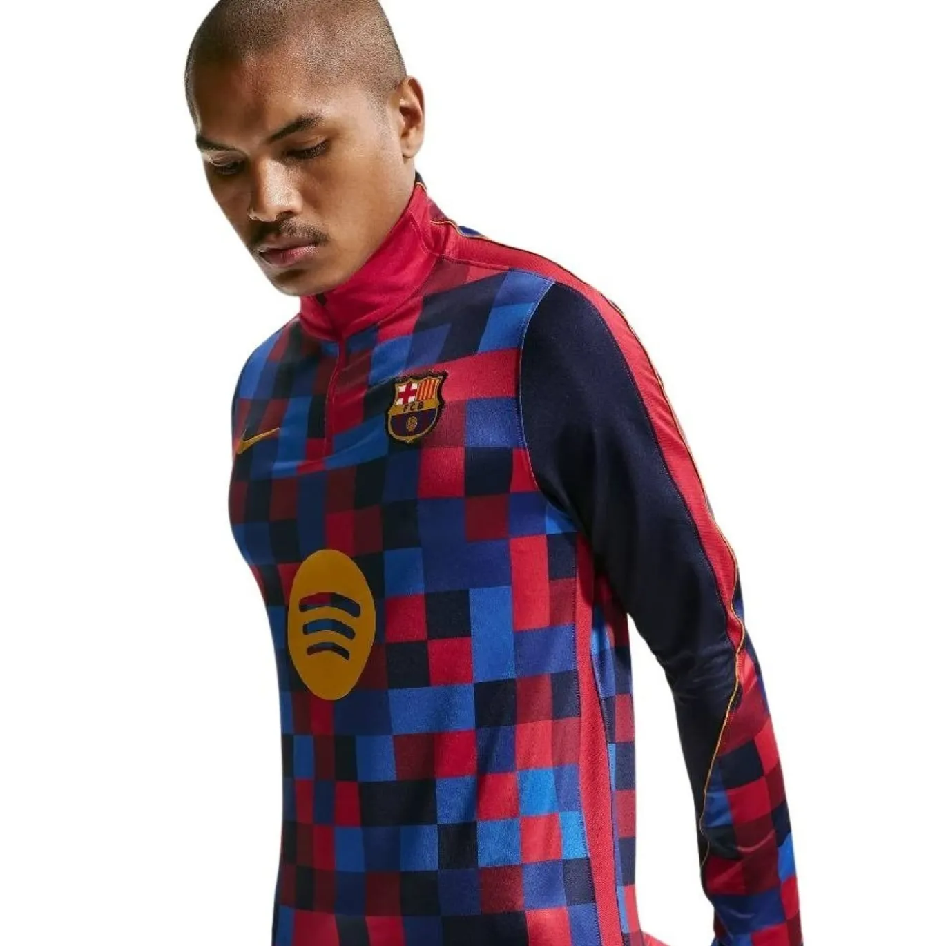 Nike FC Barcelona Strike Pre-Match Trainingstrui 1/4-Zip 2026-2027 Rood Donkerblauw Geel