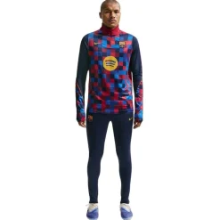 Nike FC Barcelona Strike Pre-Match Trainingstrui 1/4-Zip 2026-2027 Rood Donkerblauw Geel