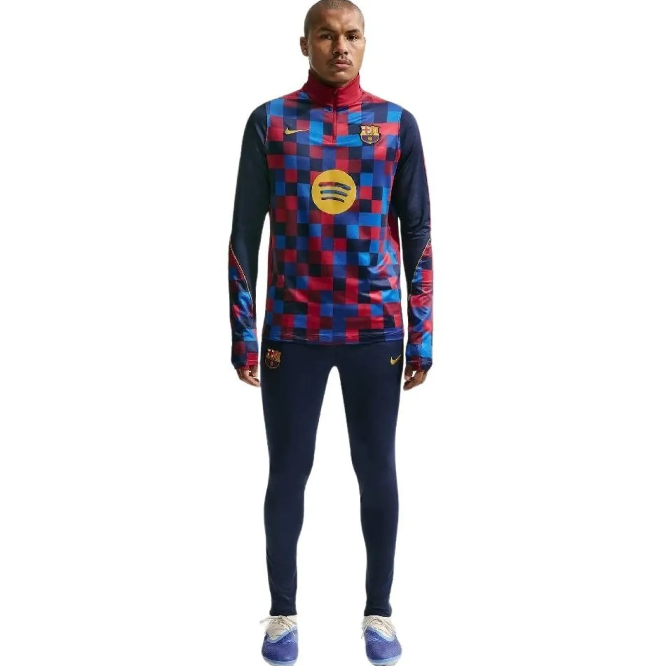 Nike FC Barcelona Strike Pre-Match Trainingstrui 1/4-Zip 2026-2027 Rood Donkerblauw Geel