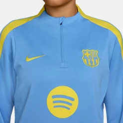 Nike FC Barcelona Strike Trainingspak 1/4-Zip 2025-2026 Dames Lichtblauw Donkerblauw Felgeel