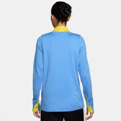 Nike FC Barcelona Strike Trainingspak 1/4-Zip 2025-2026 Dames Lichtblauw Donkerblauw Felgeel