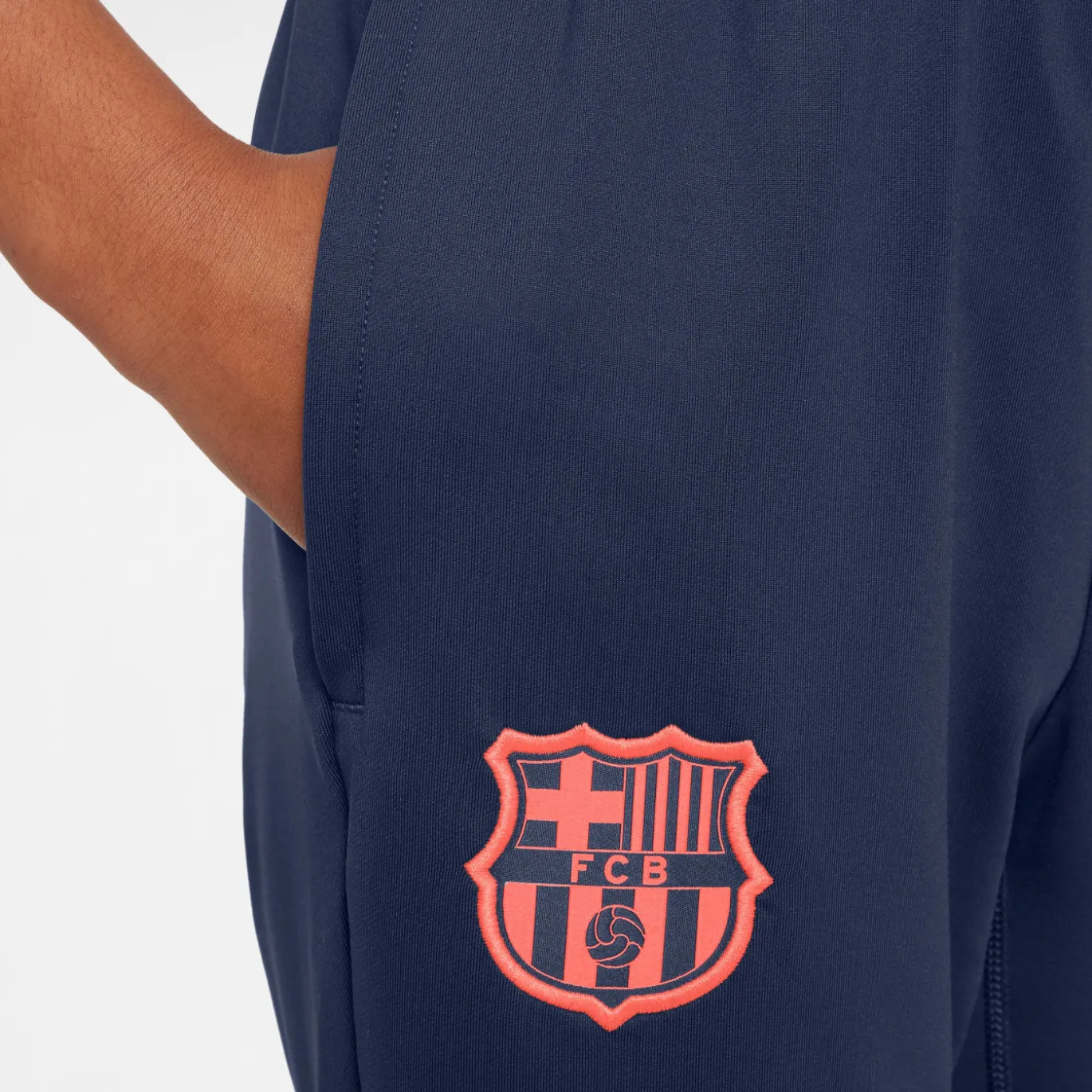 Nike FC Barcelona Strike Trainingsbroek 2025-2026 Kids Donkerblauw Oranje