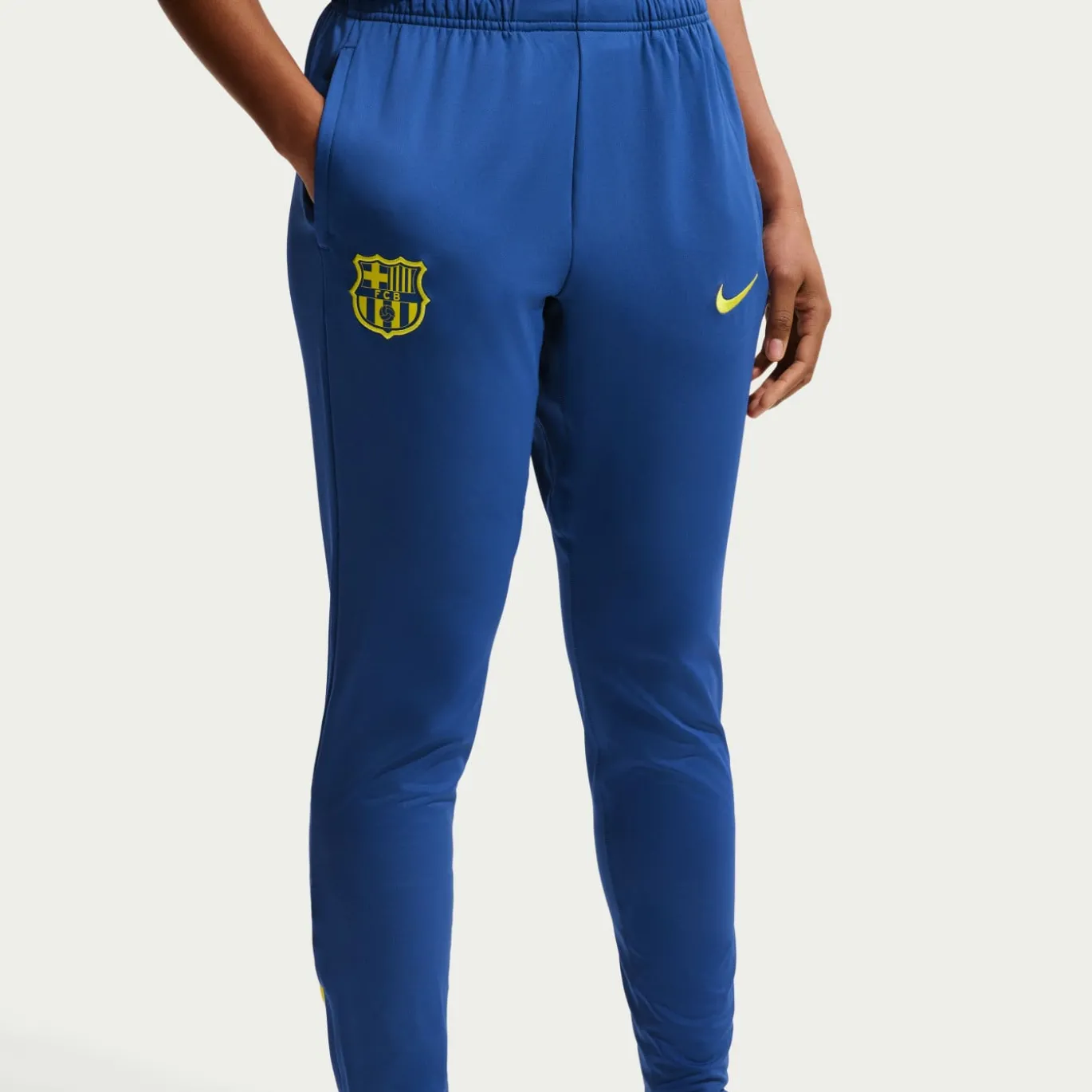 Nike FC Barcelona Strike Trainingsbroek 2025-2026 Dames Donkerblauw Felgeel