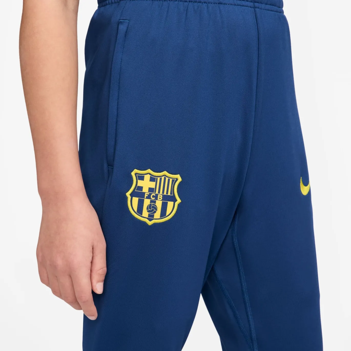 Nike FC Barcelona Strike Trainingspak 1/4-Zip 2025-2026 Kids Lichtblauw Donkerblauw Felgeel