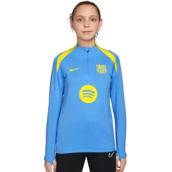 Nike FC Barcelona Strike Trainingspak 1/4-Zip 2025-2026 Kids Lichtblauw Donkerblauw Felgeel