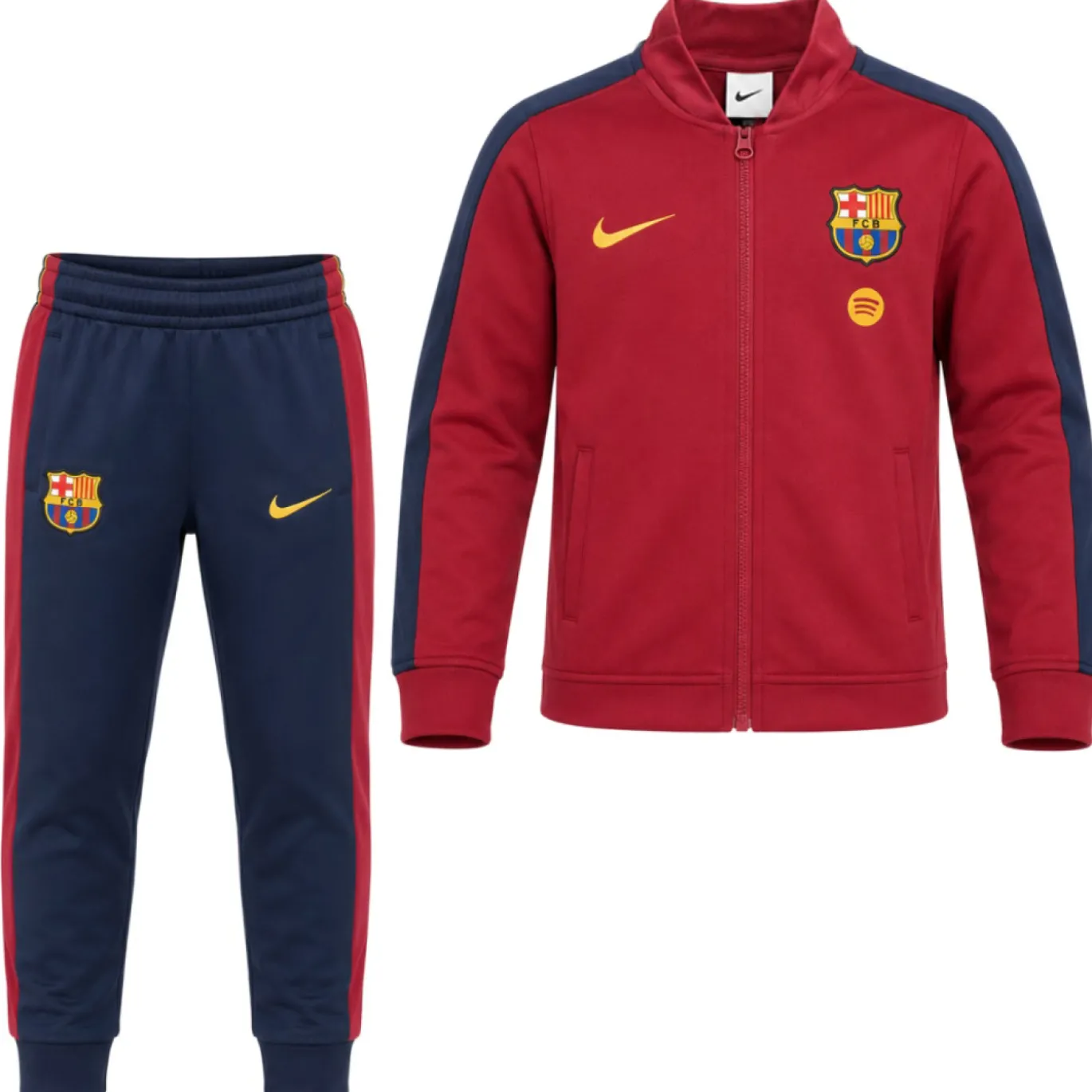 Nike FC Barcelona Strike Trainingspak Full-Zip 2026-2027 Kleuters / Peuters Rood Donkerblauw Geel