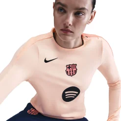 Nike FC Barcelona Strike Trainingstrui 2025-2026 Dames Oranje Donkerblauw