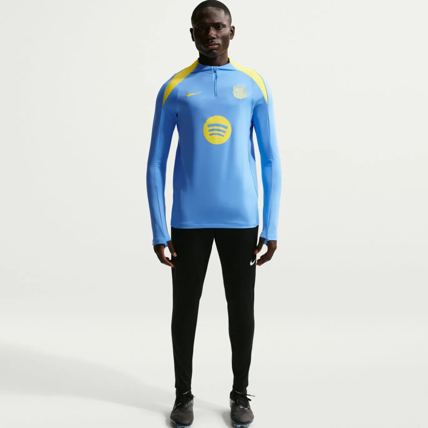 Nike FC Barcelona Strike Trainingstrui 1/4-Zip 2025-2026 Blauw Geel
