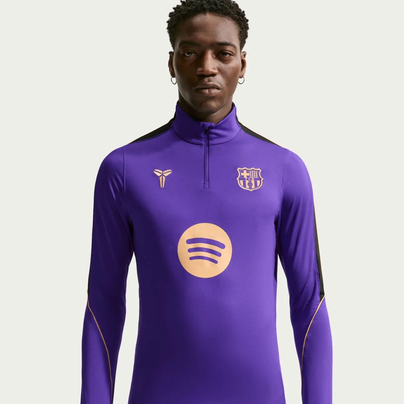 Nike FC Barcelona Strike Trainingstrui 1/4-Zip 2026-2027 Paars Zwart Goud