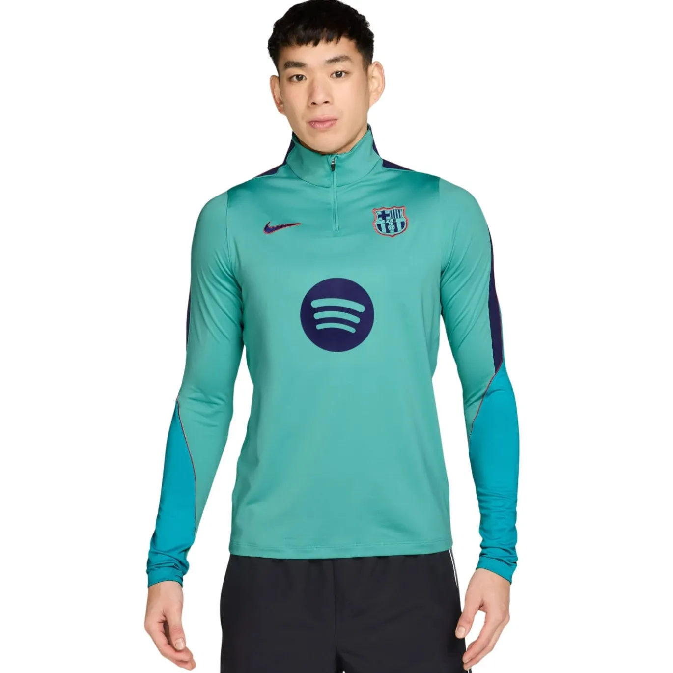 Nike FC Barcelona Strike Trainingstrui 1/4-Zip 2026-2027 Licht Turquoise Donkerblauw Rood