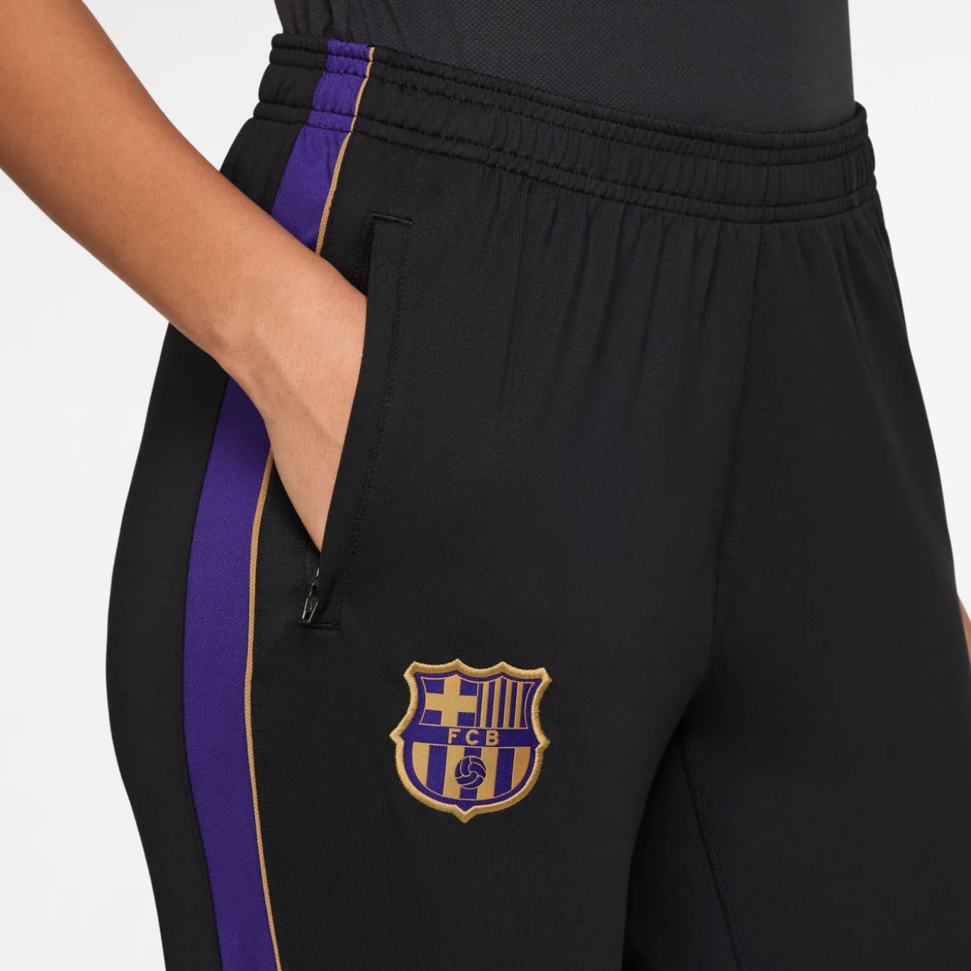 Nike FC Barcelona Strike Trainingsbroek 2026-2027 Dames Zwart Paars Goud