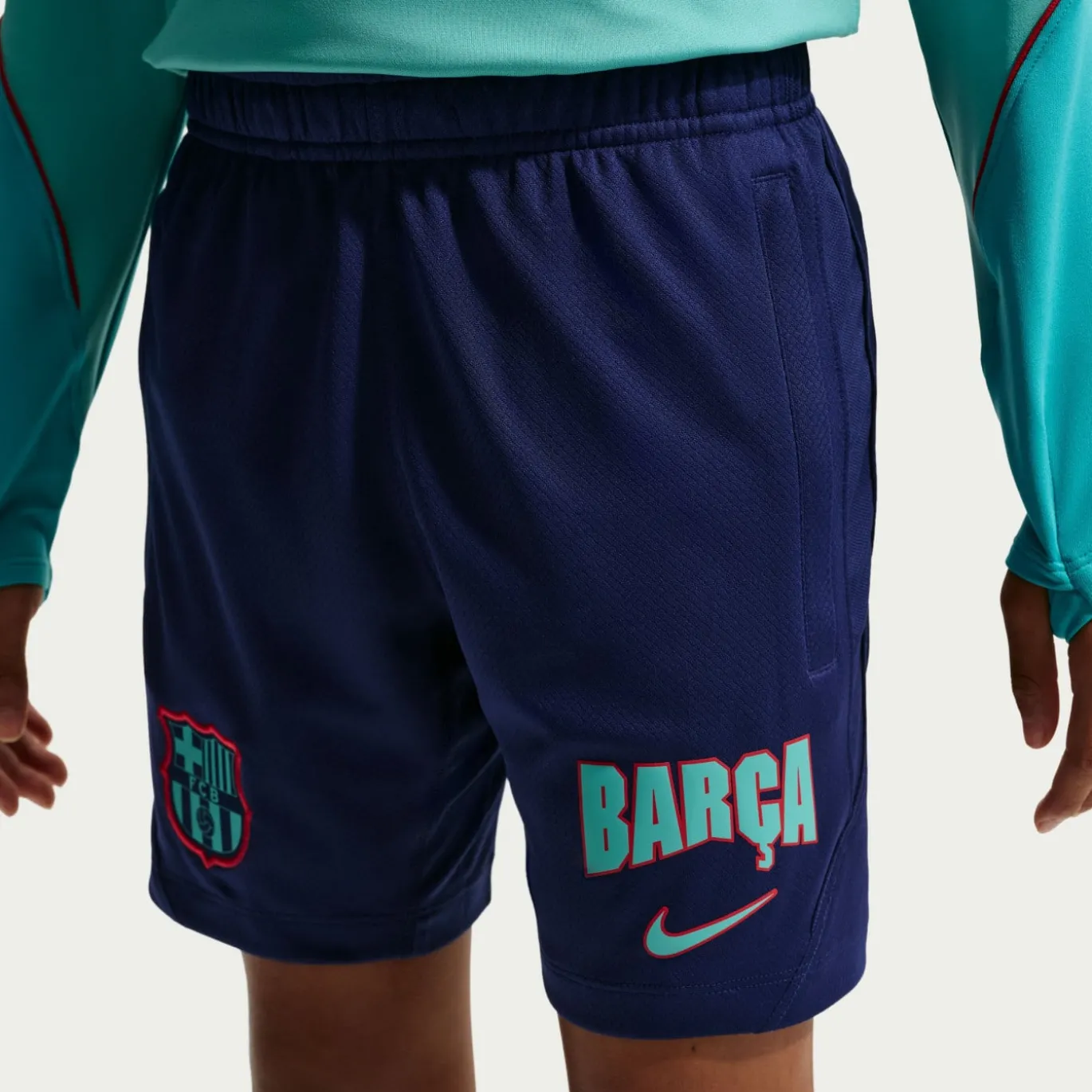 Nike FC Barcelona Strike Trainingsset 2026-2027 Kids Licht Turqouise Donkerblauw Rood