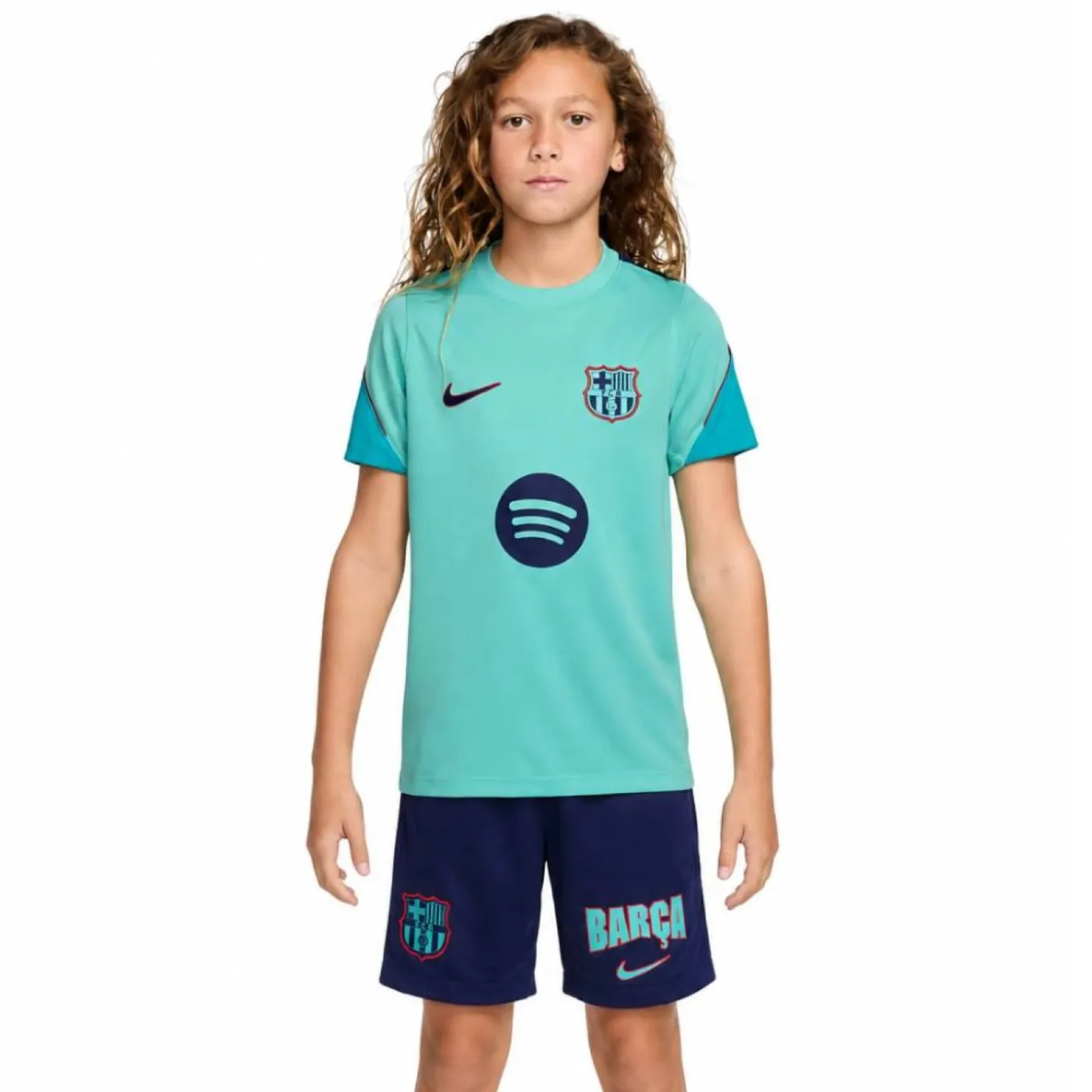 Nike FC Barcelona Strike Trainingsset 2026-2027 Kids Licht Turqouise Donkerblauw Rood