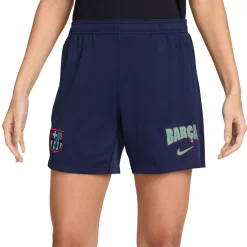 Nike FC Barcelona Strike Trainingsbroekje 2026-2027 Dames Donkerblauw Lichtgroen