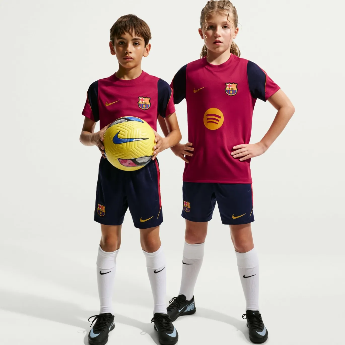 Nike FC Barcelona Strike Trainingsbroekje 2026-2027 Kids Donkerblauw Rood Geel