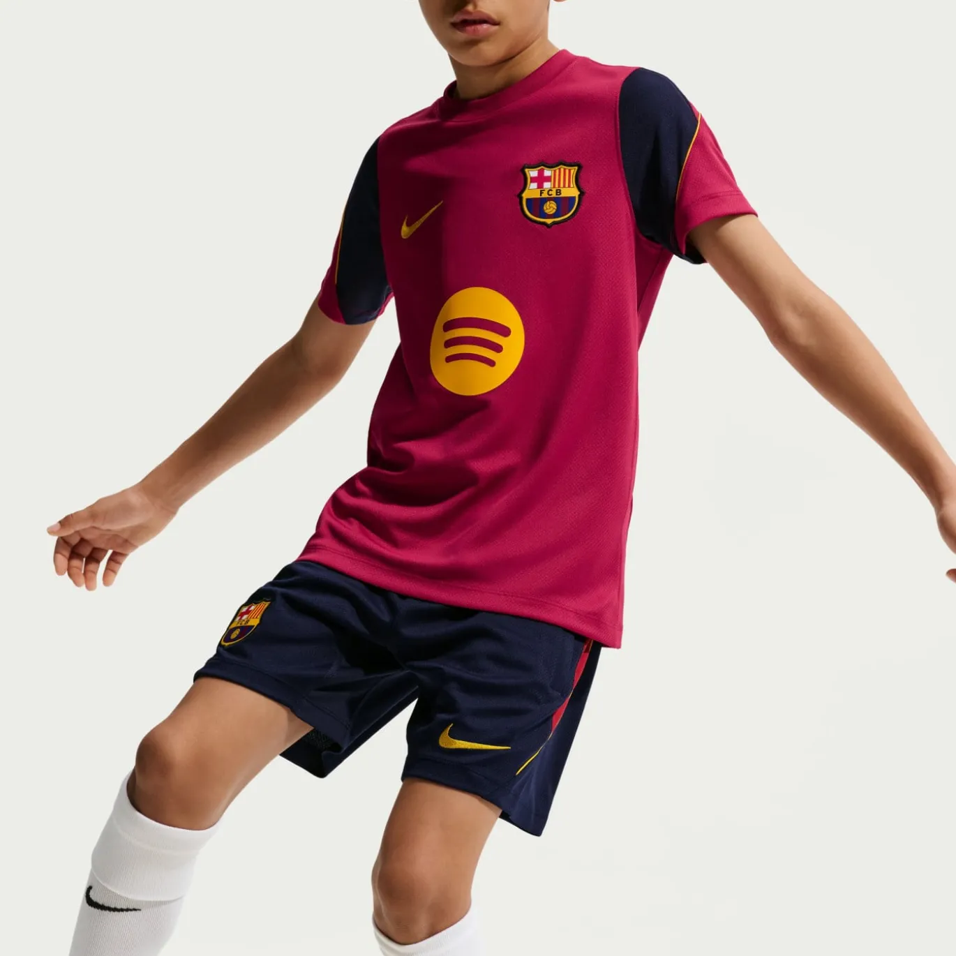 Nike FC Barcelona Strike Trainingsbroekje 2026-2027 Kids Donkerblauw Rood Geel