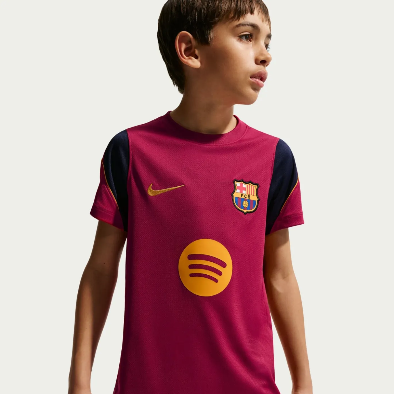 Nike FC Barcelona Strike Trainingsshirt 2026-2027 Kids Rood Donkerblauw Geel